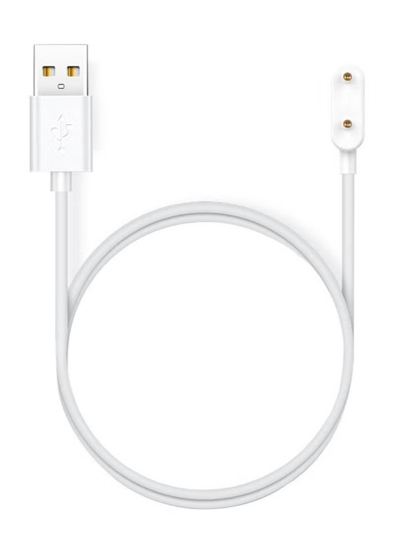 أتش دبليو كابل شحن USB بطول 1 متر لساعات هواوي واتش فيت الجديدة/2/3/4/4 برو، هواوي باند 10/9/8/7/6/6 برو، هونر باند 9/8/7/6/6 برو، هواوي 5X/5 برو/4X/4 برو، كابل شاحن وملحقات الساعة الذكية باللون الأبيض - Image 1